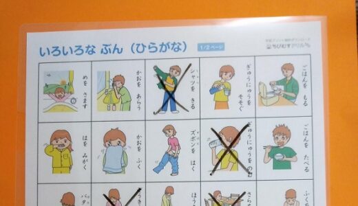 動作語発話の訓練（吃音のあるお子さんでも）